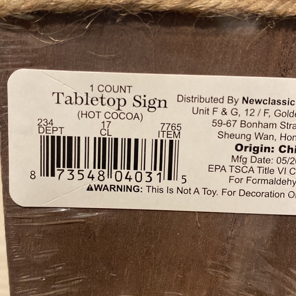 Target BP 2022 Hot Cocoa Wood Book Sign - Picture 5 of 7